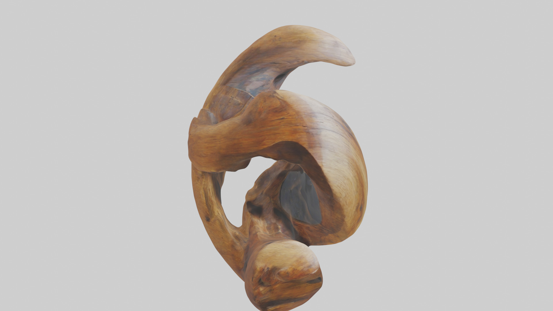 Reclaimed wood sculpture model Low-poly 3D model_11