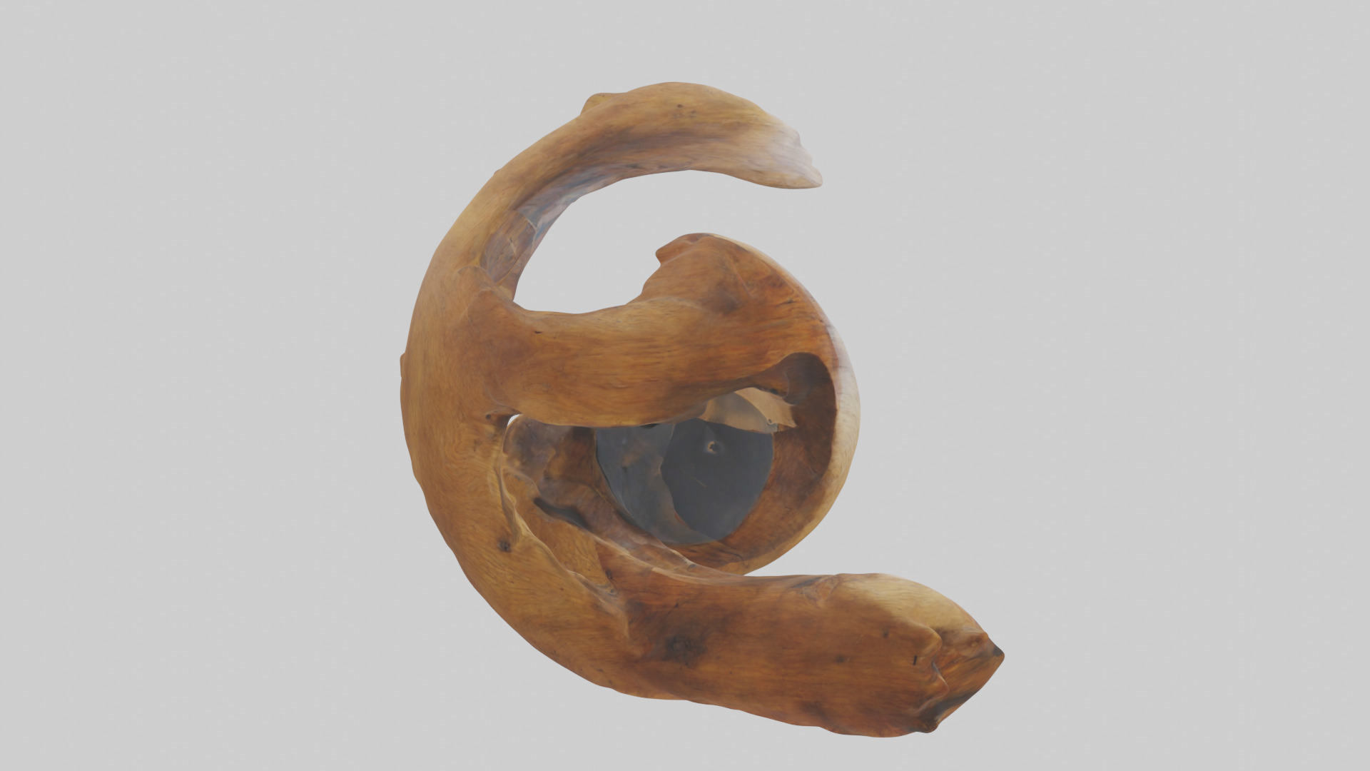 Reclaimed wood sculpture model Low-poly 3D model_13