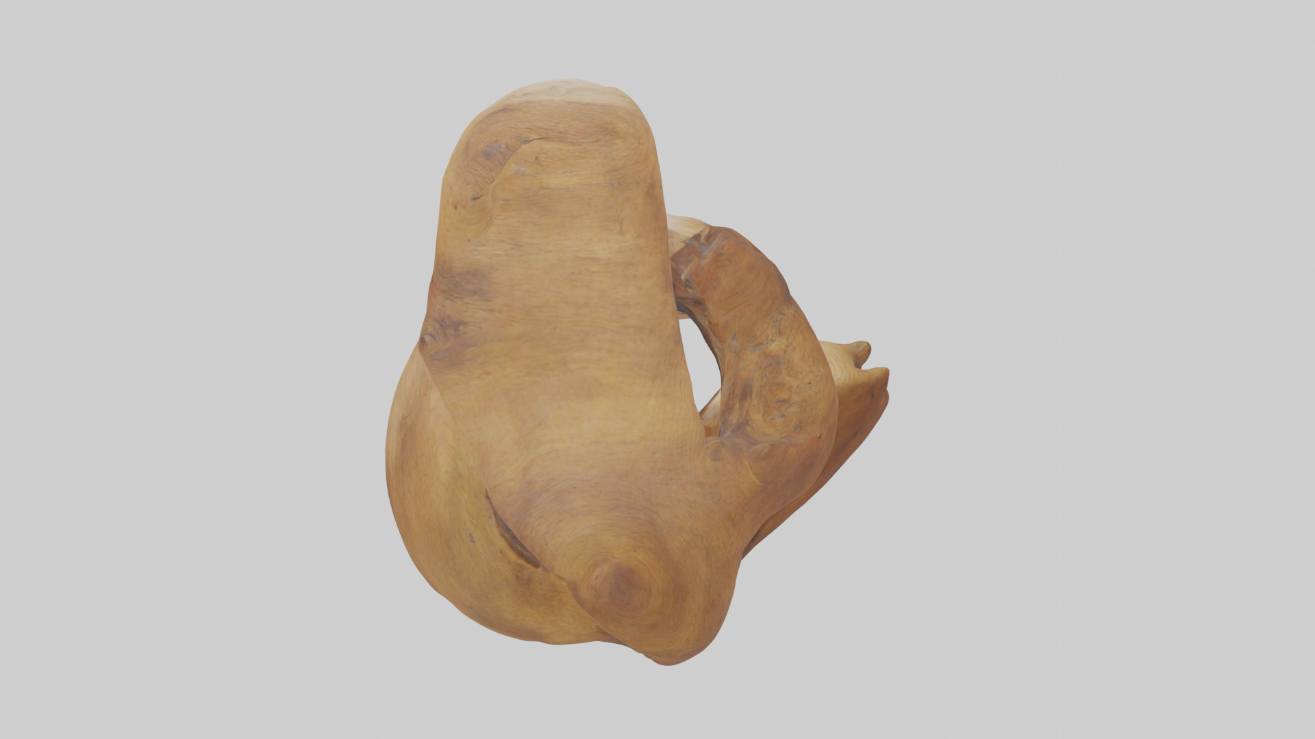 Reclaimed wood sculpture model Low-poly 3D model_15