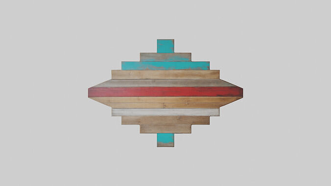 Reclaimed Wood Wall Art Low-poly 3D model