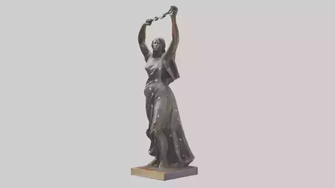 Reclaiming Freedom statue model Low-poly 3D model