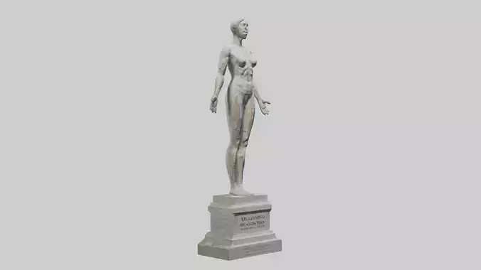 Reclaiming Peace statue model Low-poly 3D model