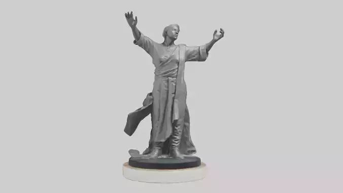 Reclamation of Rights statue model Low-poly 3D model