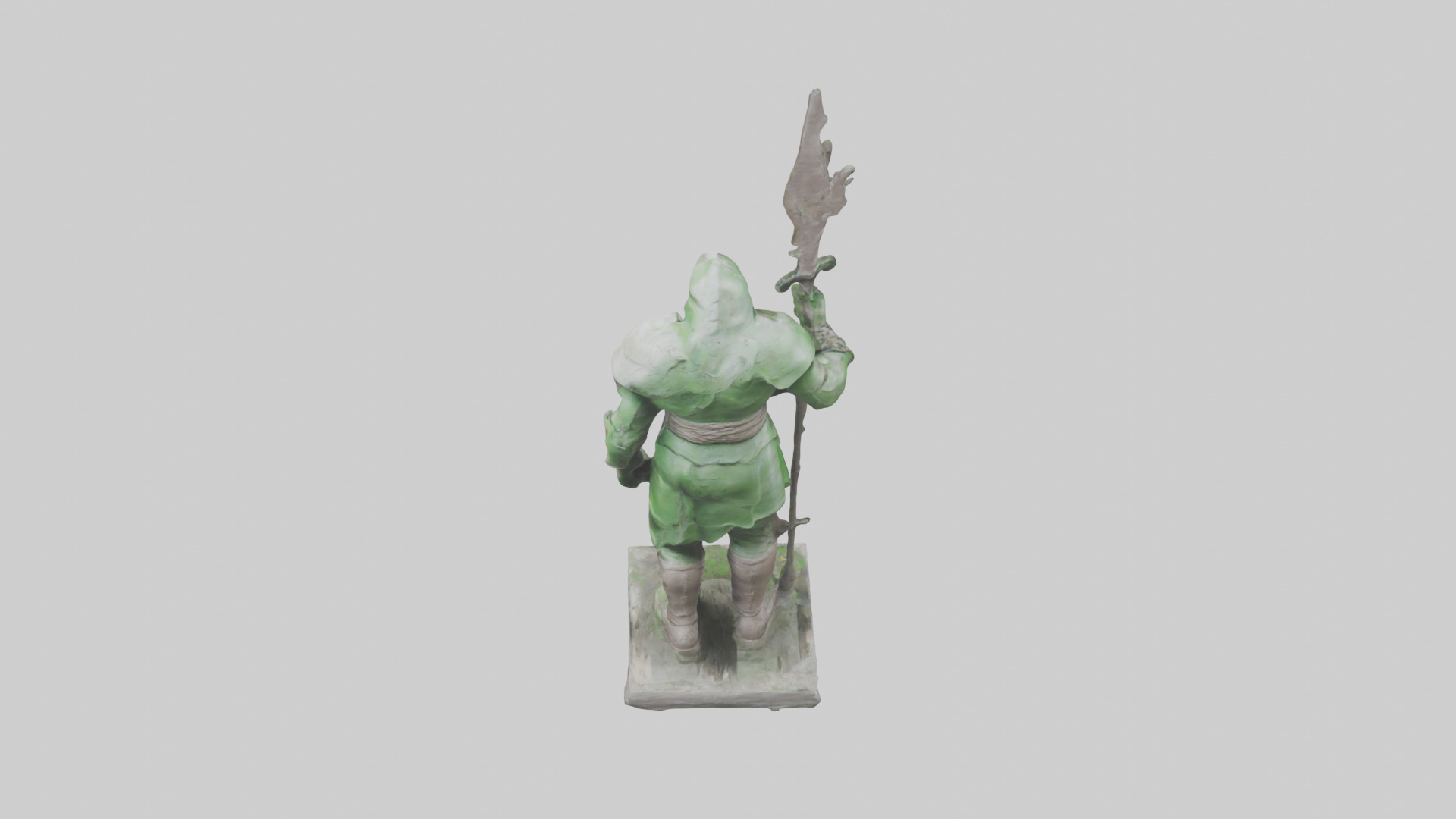 Recycle Earth Warrior Statue model Low-poly 3D model_15