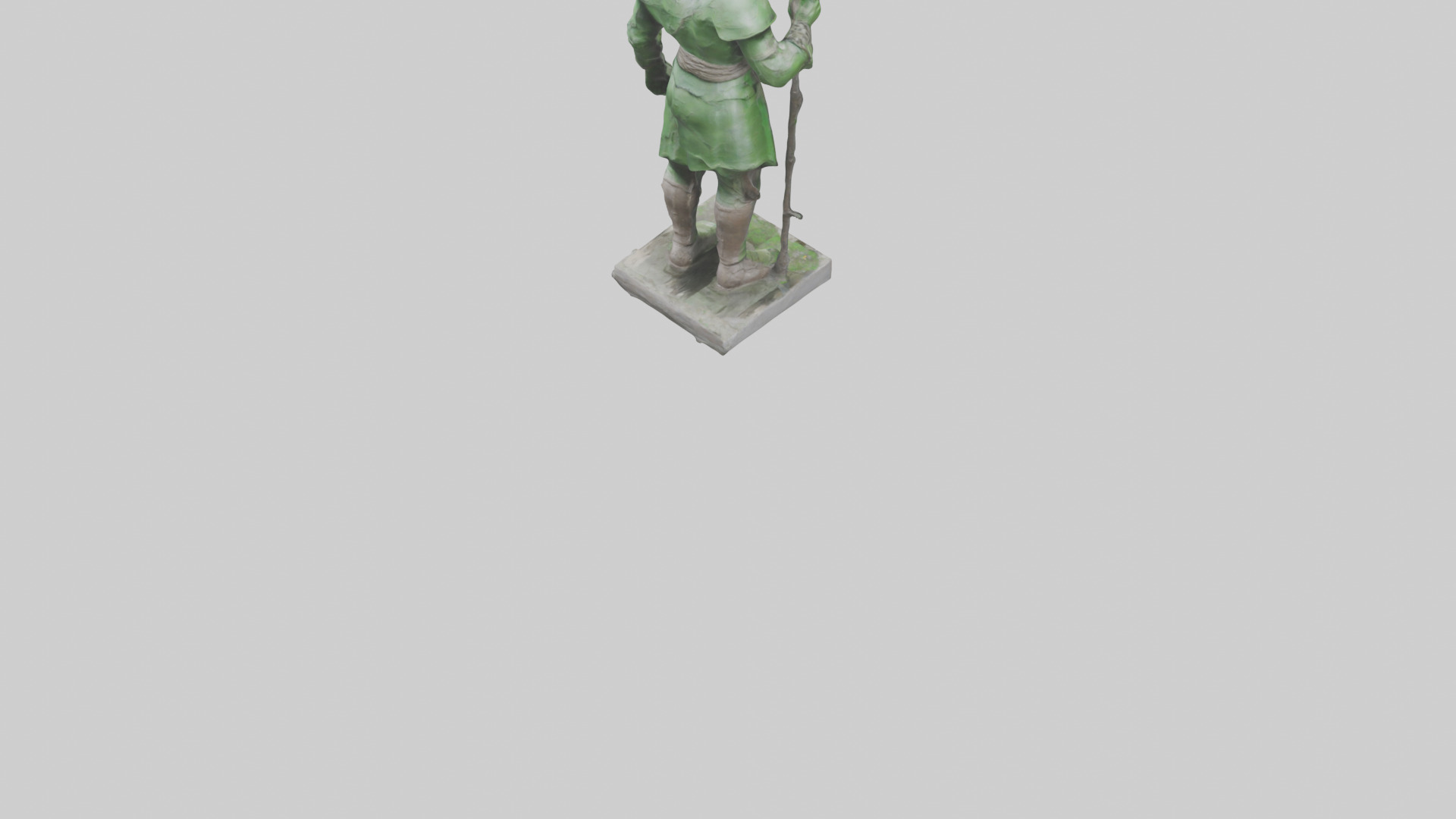 Recycle Earth Warrior Statue model Low-poly 3D model_6