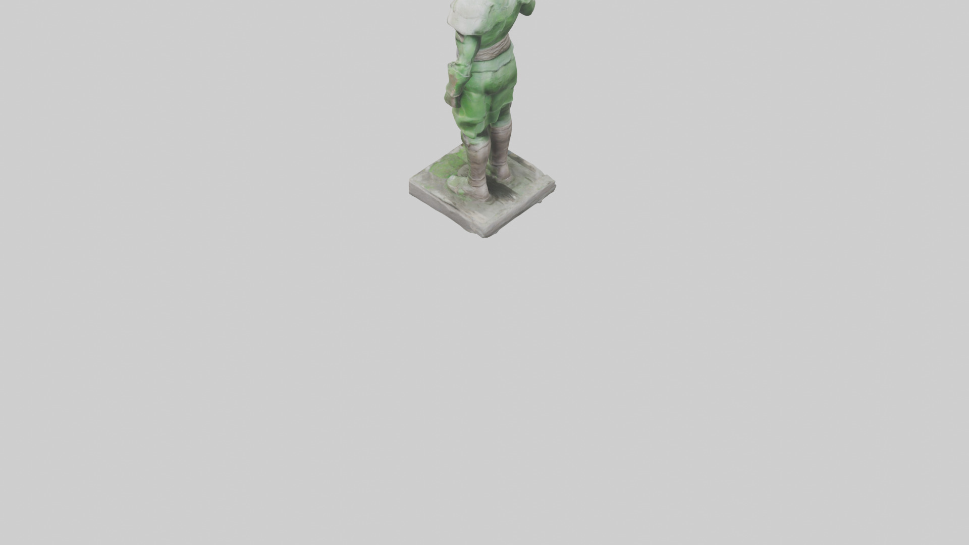 Recycle Earth Warrior Statue model Low-poly 3D model_5