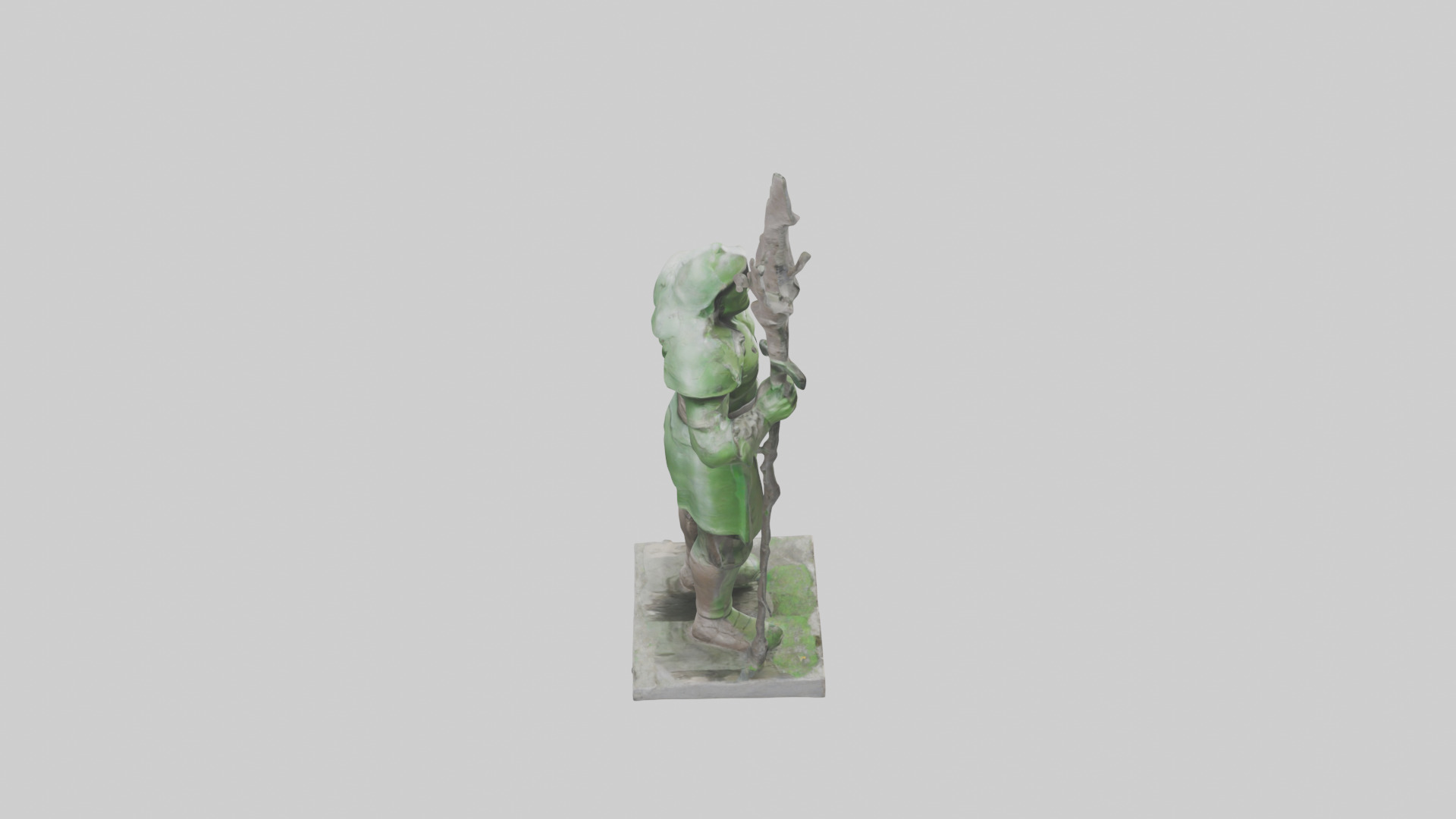 Recycle Earth Warrior Statue model Low-poly 3D model_18