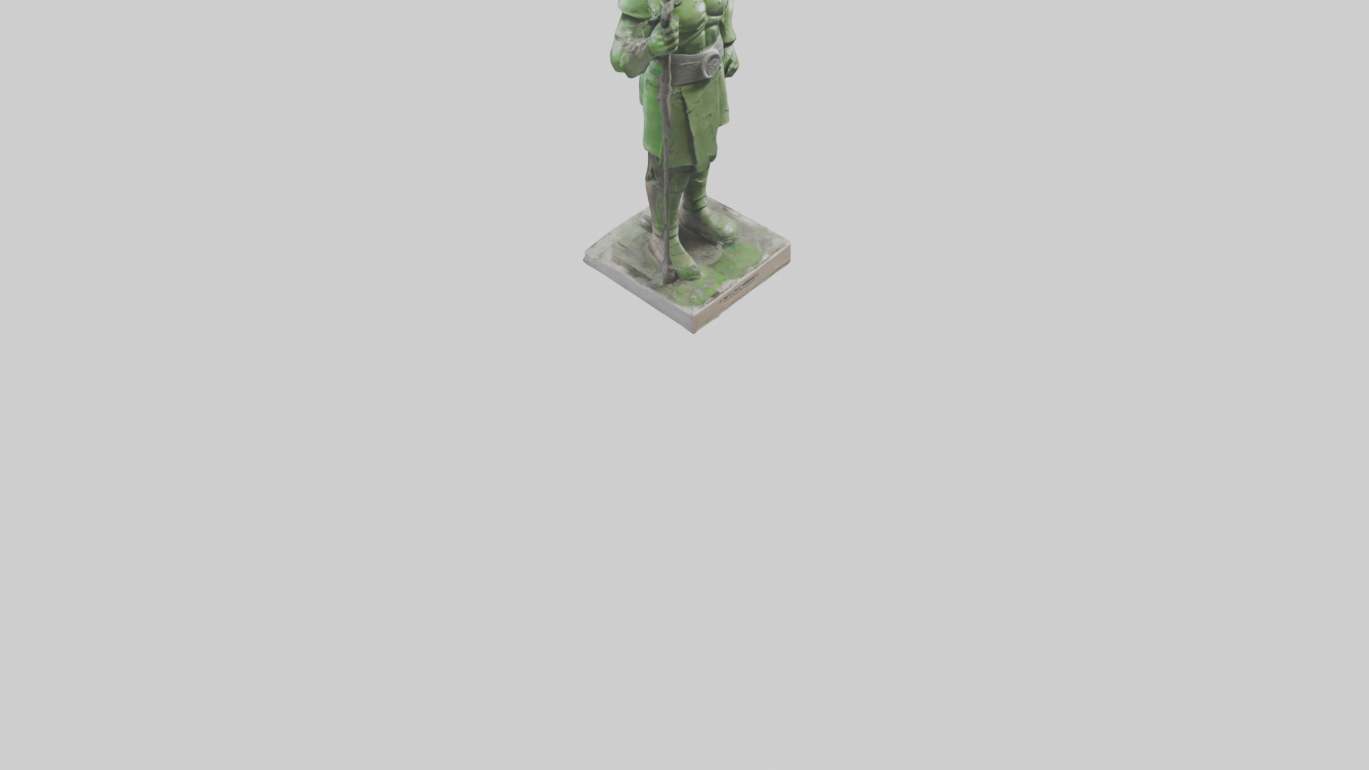 Recycle Earth Warrior Statue model Low-poly 3D model_8