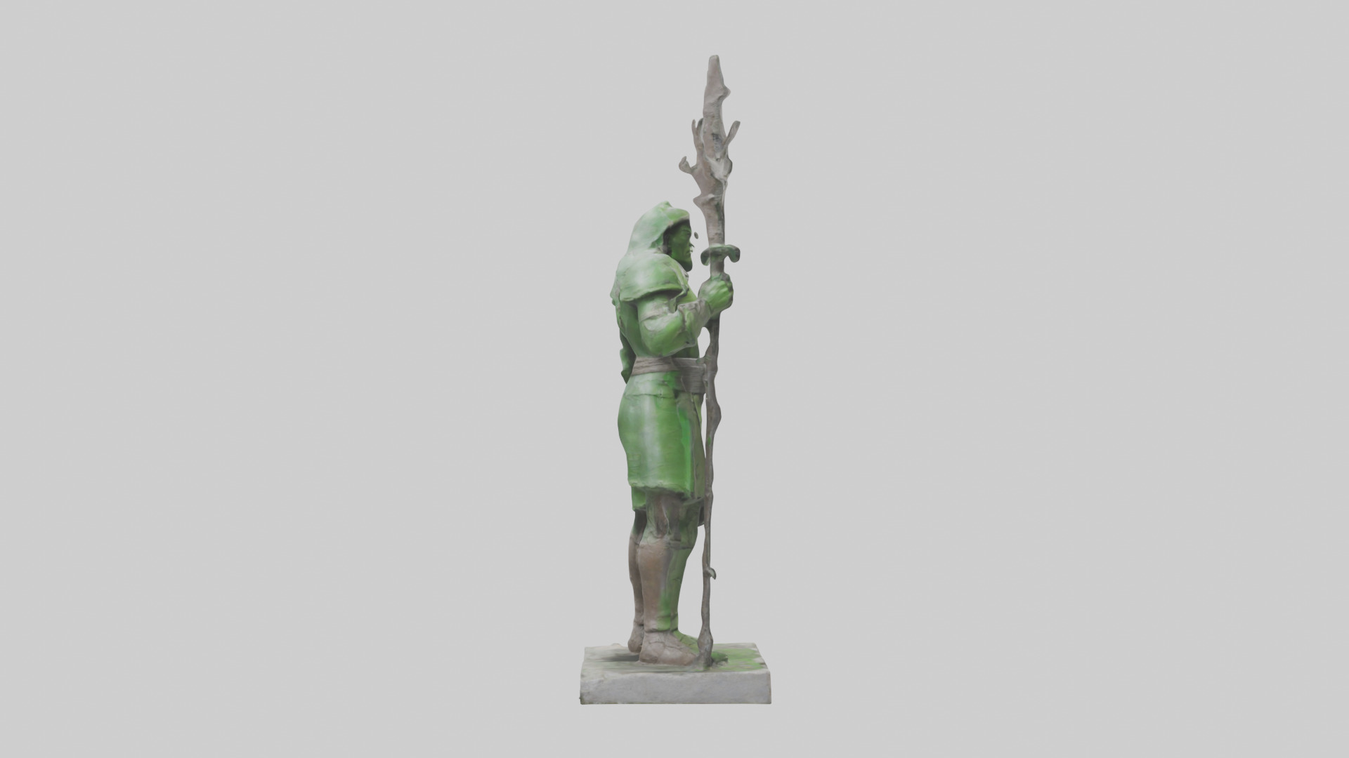 Recycle Earth Warrior Statue model Low-poly 3D model_13