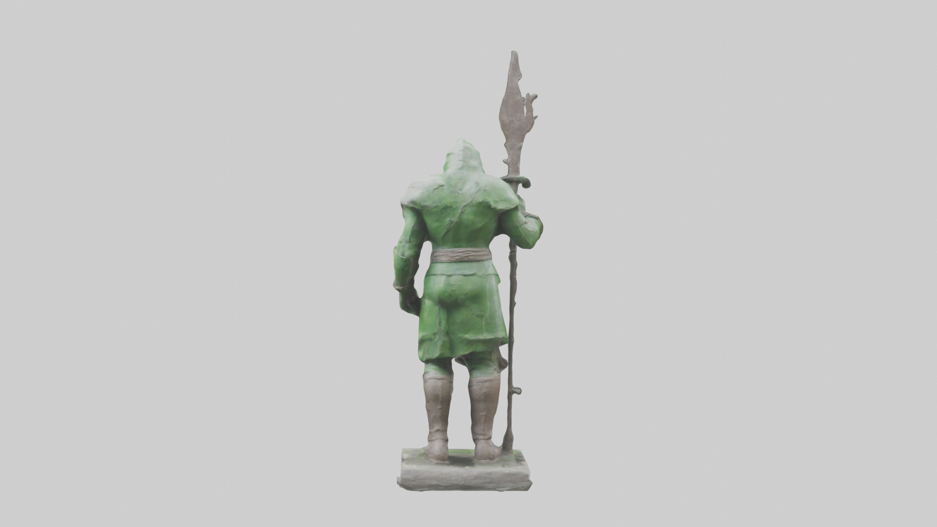 Recycle Earth Warrior Statue model Low-poly 3D model_2