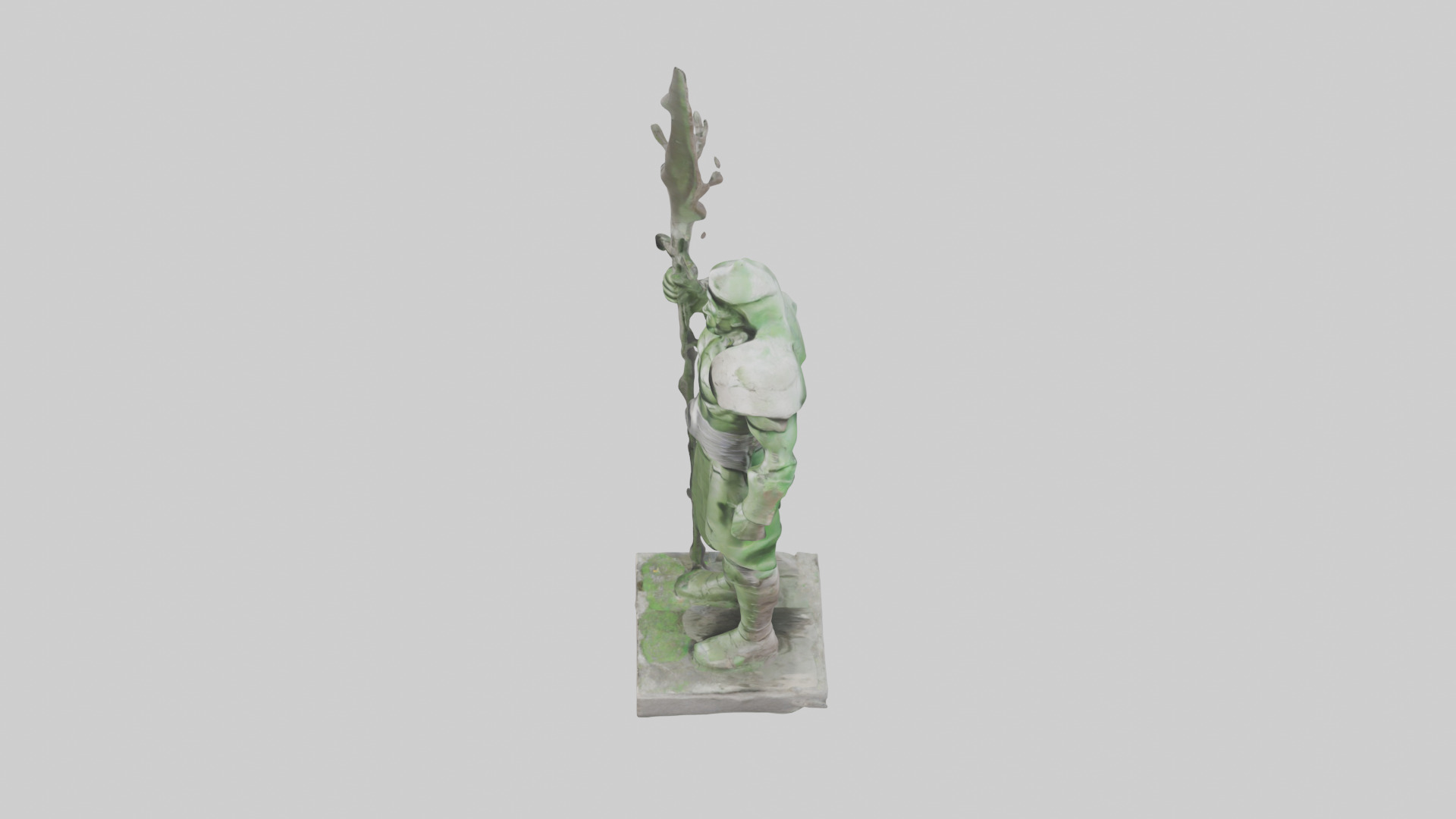 Recycle Earth Warrior Statue model Low-poly 3D model_17