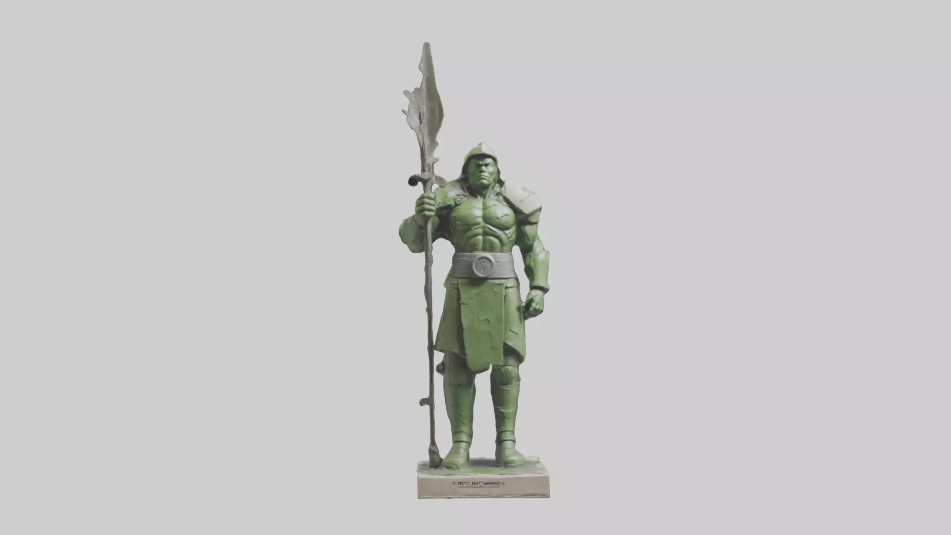 Recycle Earth Warrior Statue model Low-poly 3D model_0