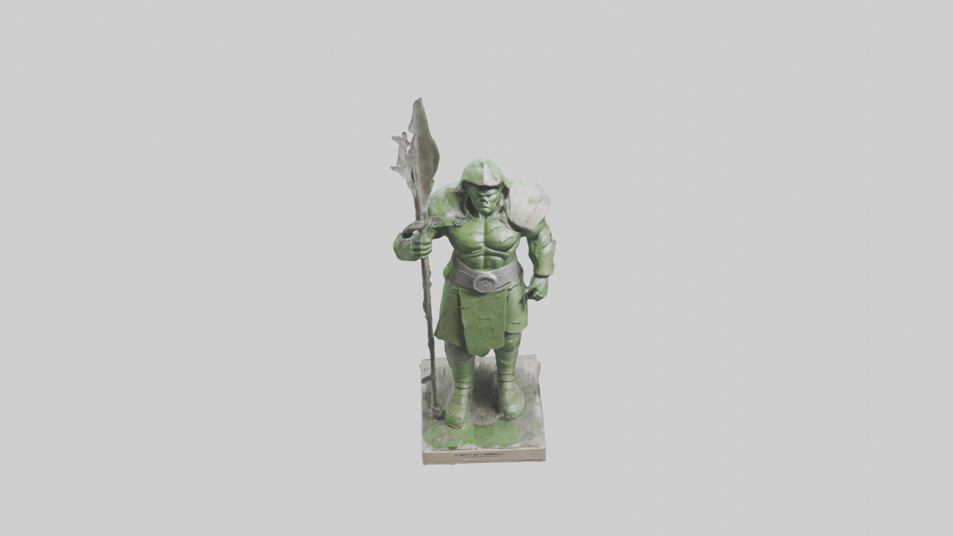 Recycle Earth Warrior Statue model Low-poly 3D model_16