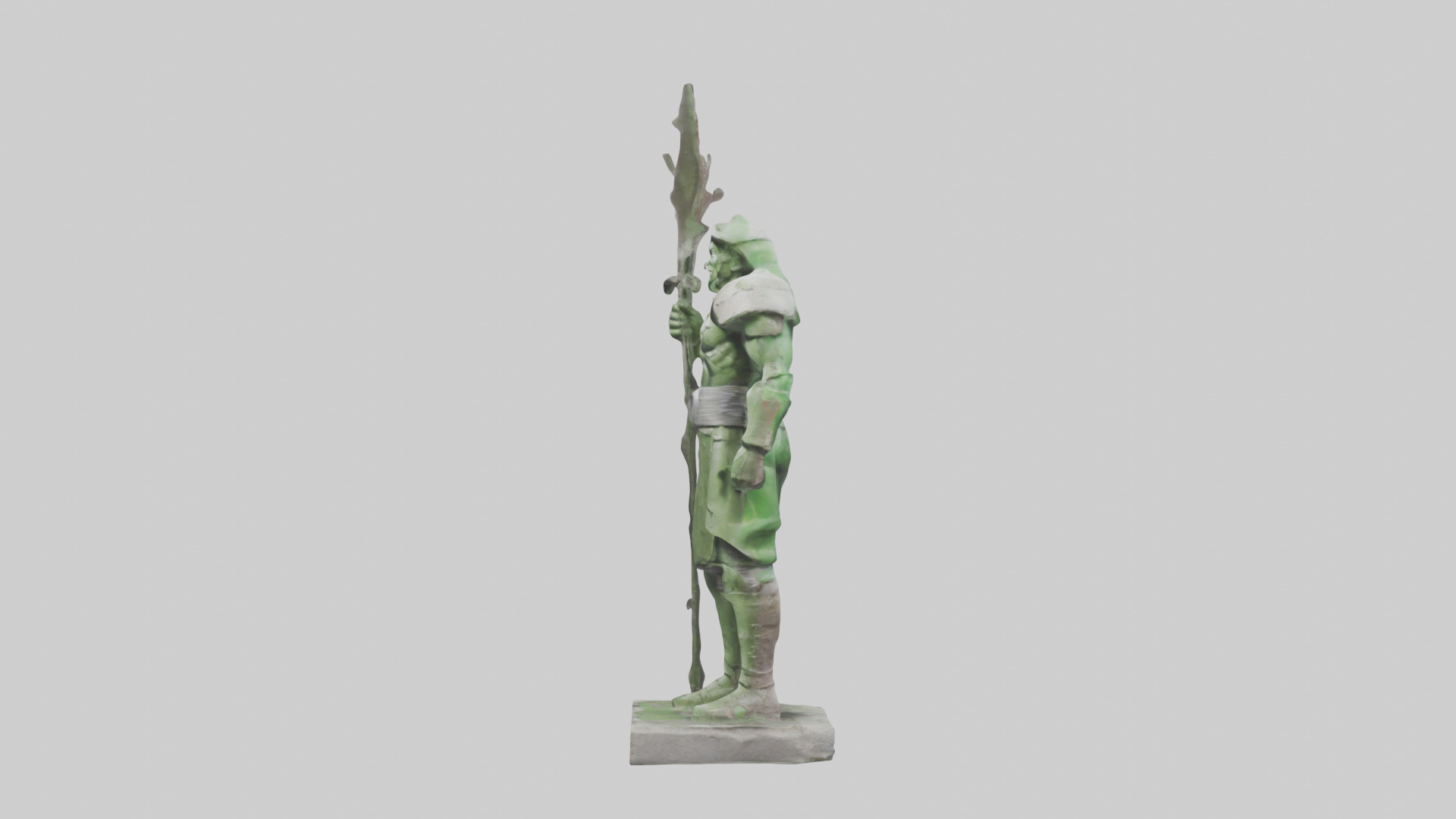 Recycle Earth Warrior Statue model Low-poly 3D model_12