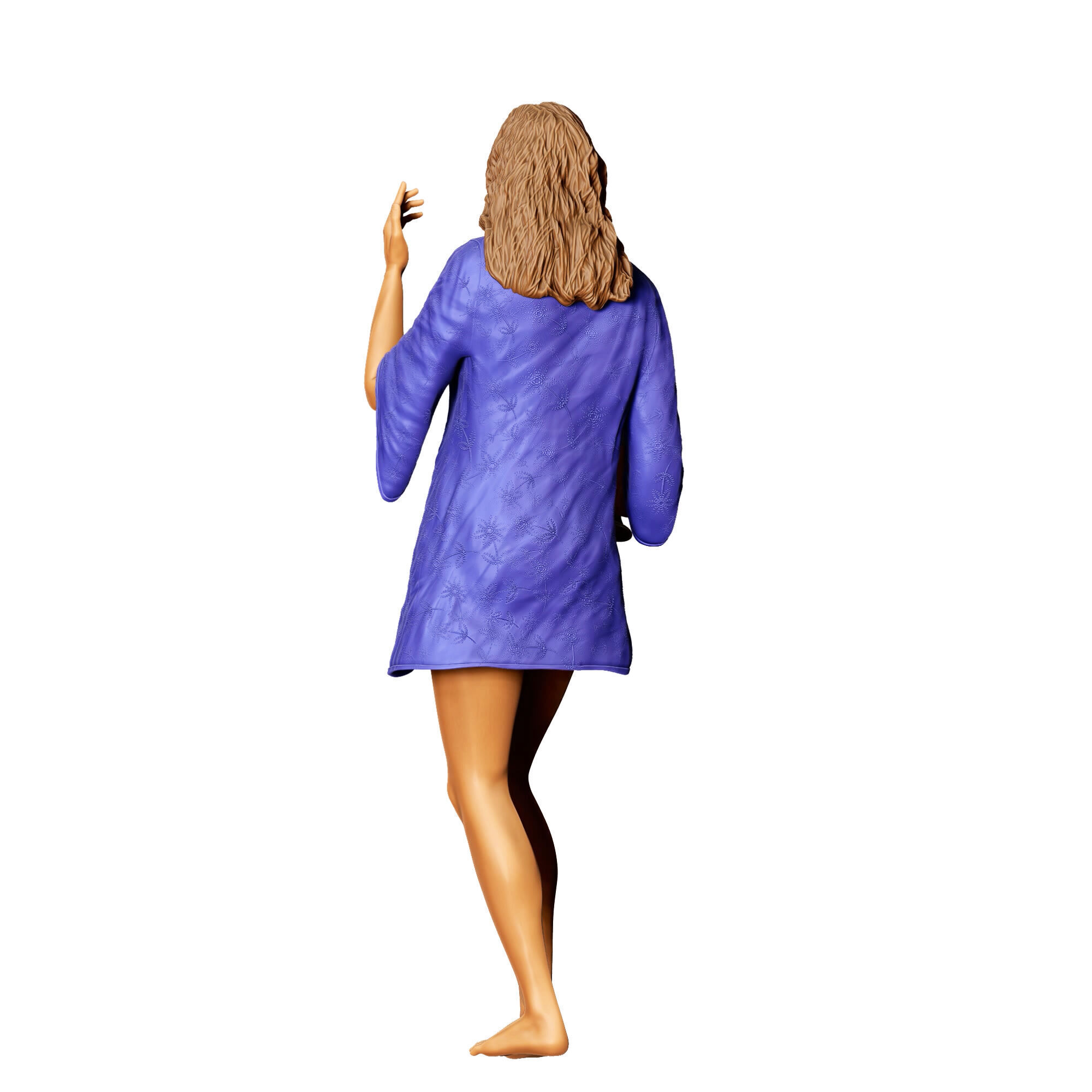 N6 pool Party woman Drinking 3D print model_18