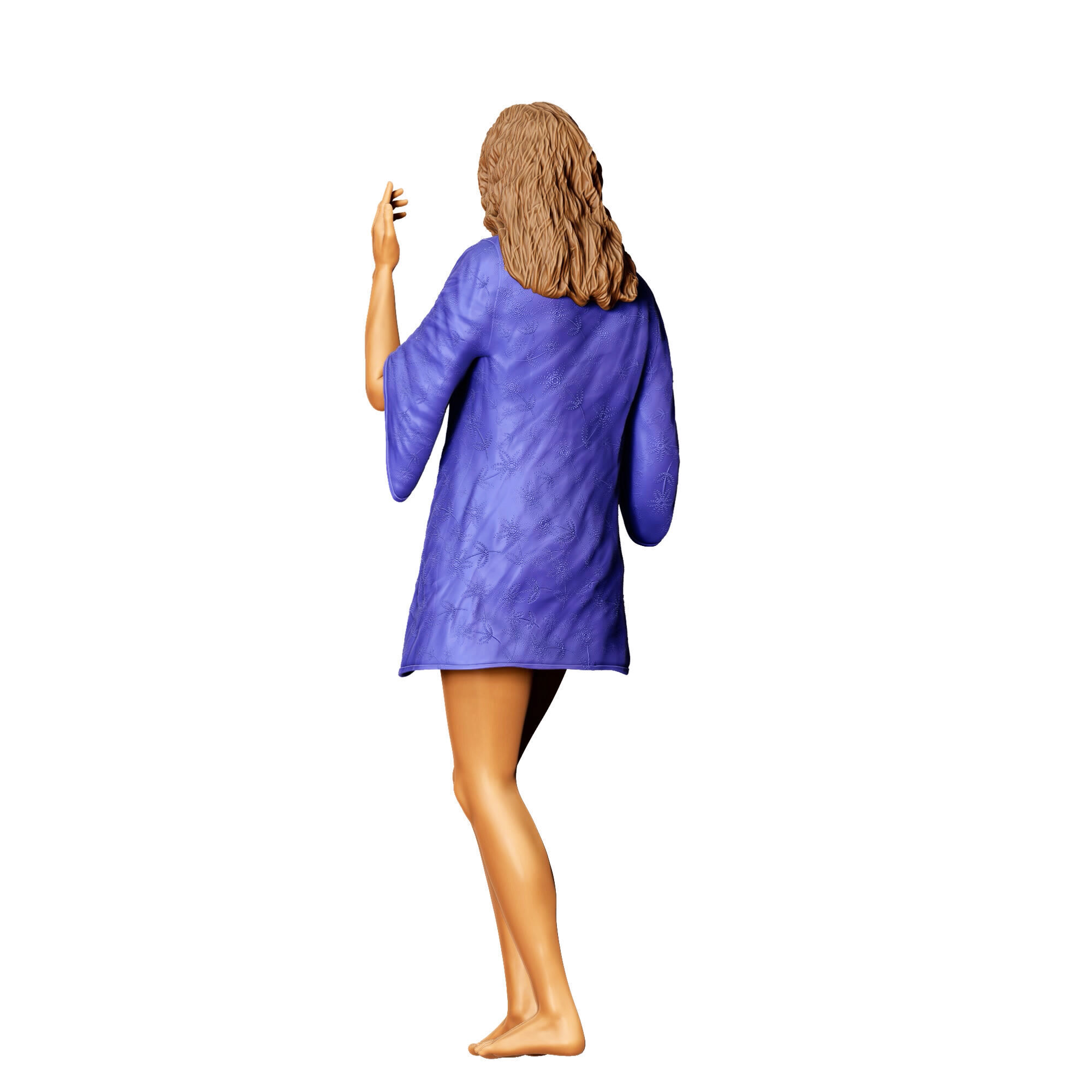 N6 pool Party woman Drinking 3D print model_19