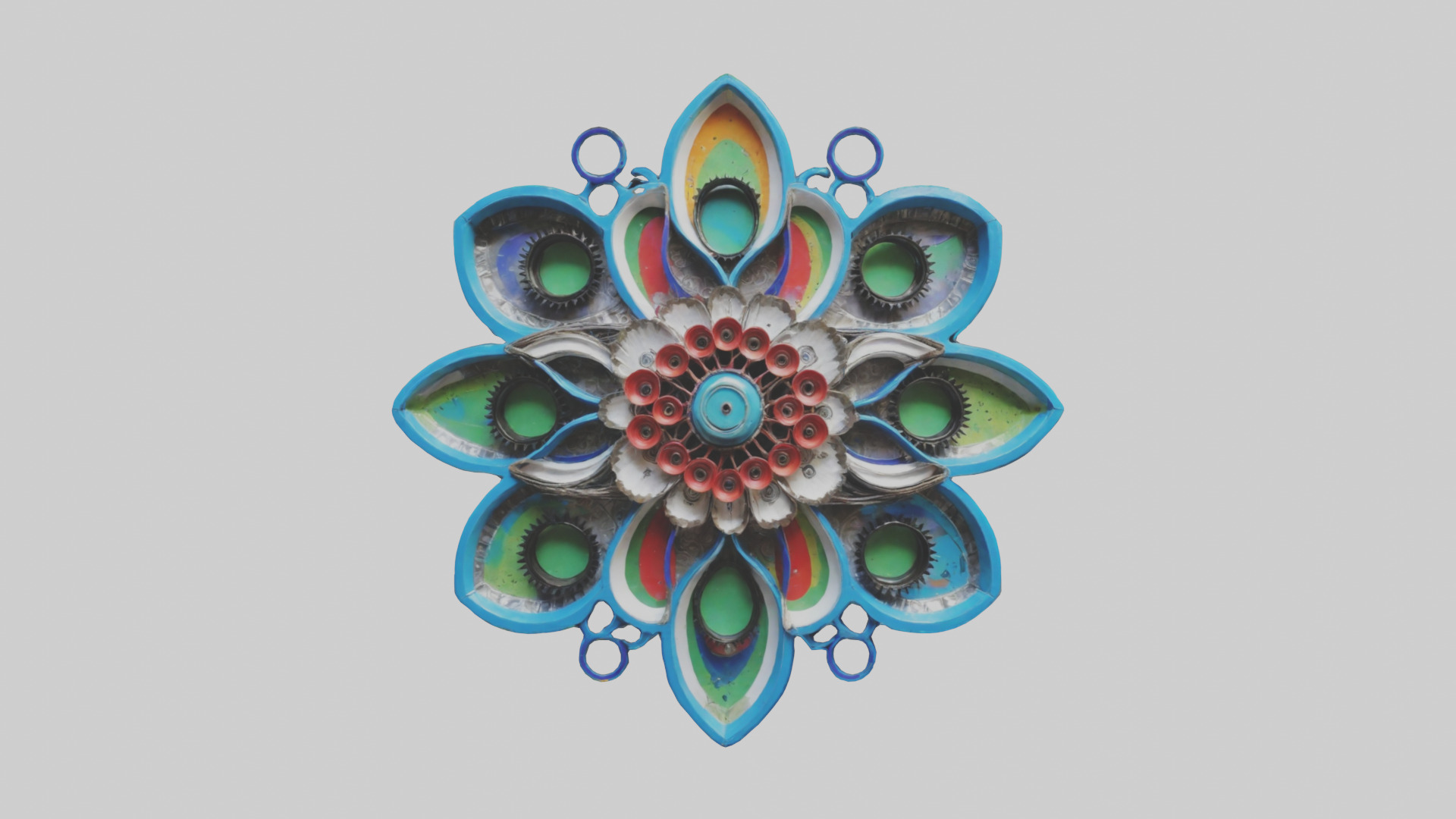 Recycled Art Wall Decor Low-poly 3D model_9