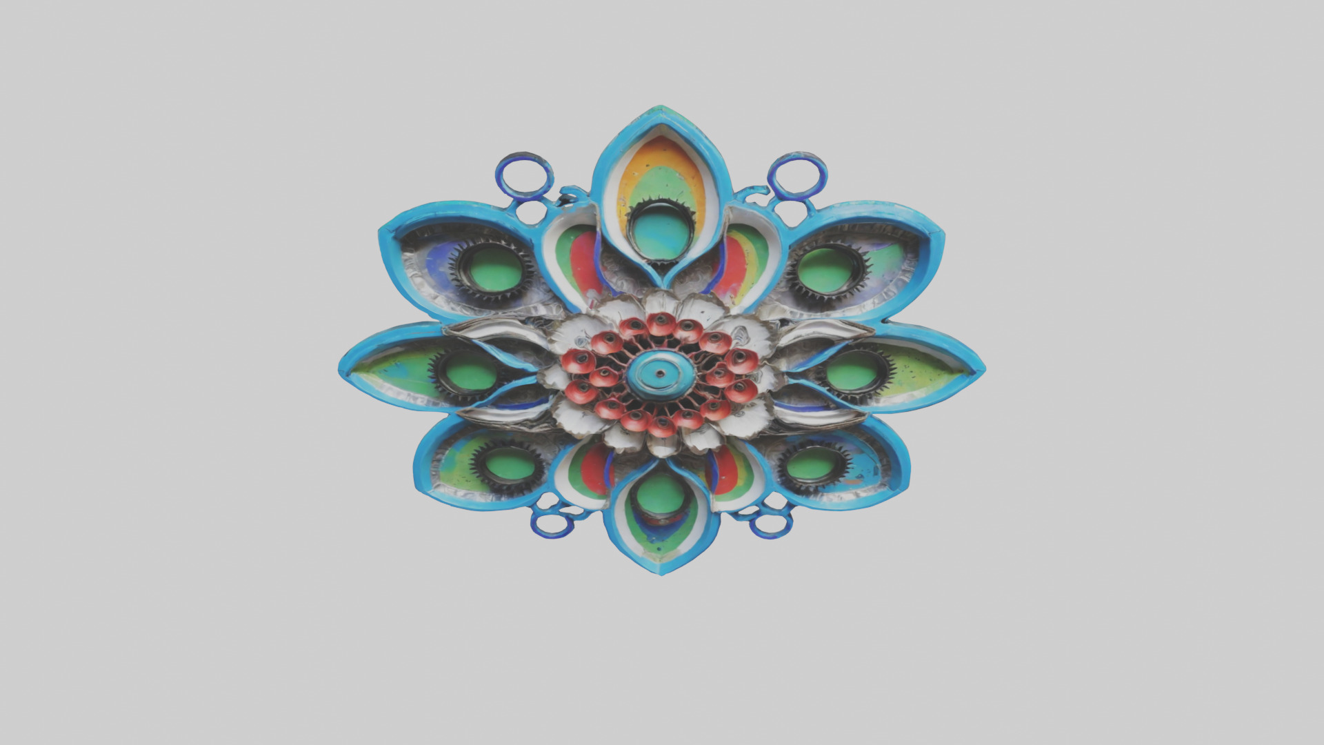 Recycled Art Wall Decor Low-poly 3D model_16