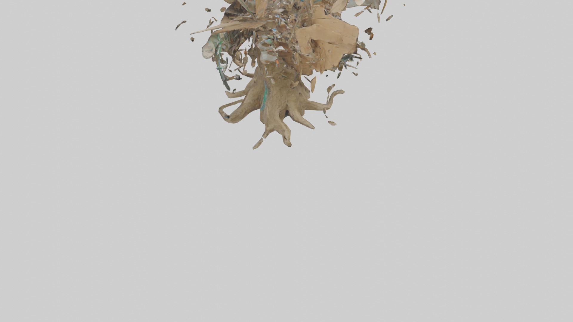 Recycled Materials Sculpture model Low-poly 3D model_6