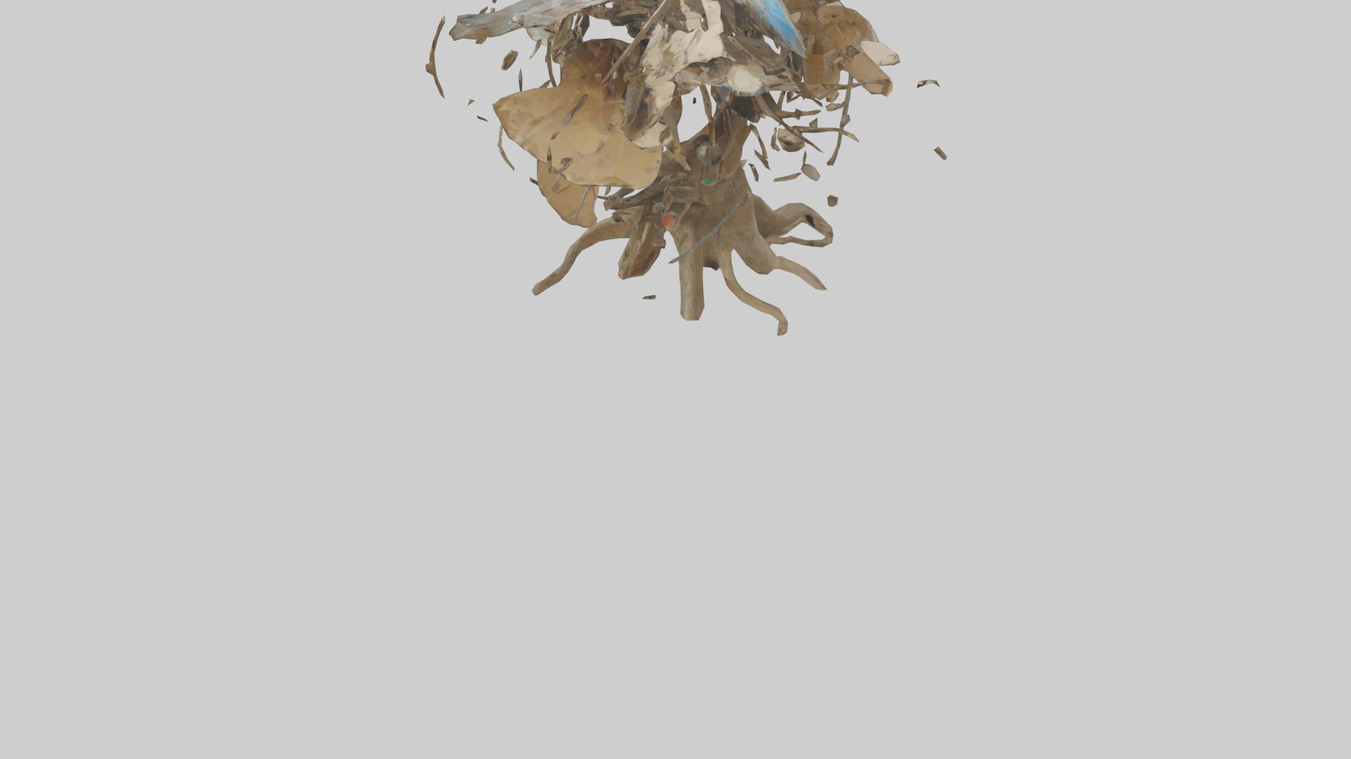 Recycled Materials Sculpture model Low-poly 3D model_3