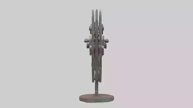 Recycled metal artwork model Low-poly 3D model