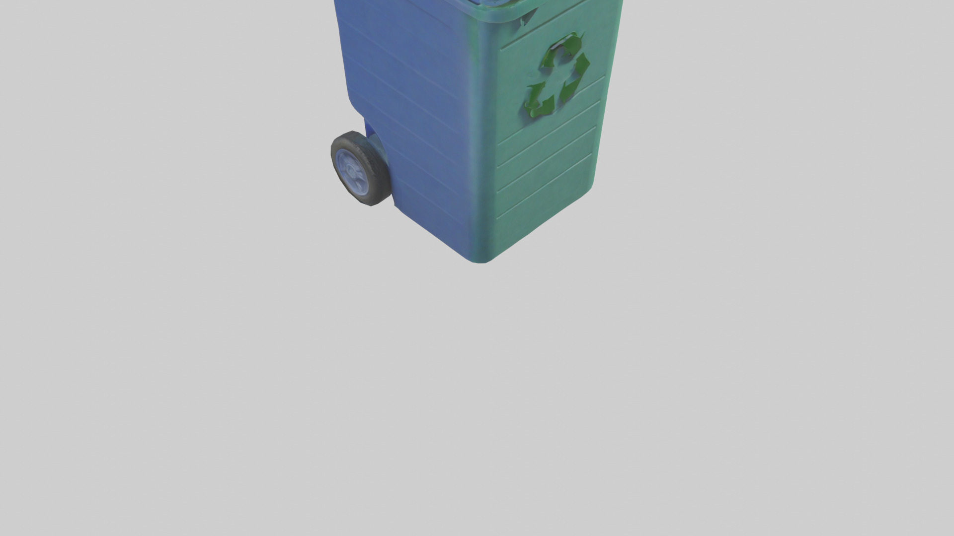 Recycling bin model Low-poly 3D model_6