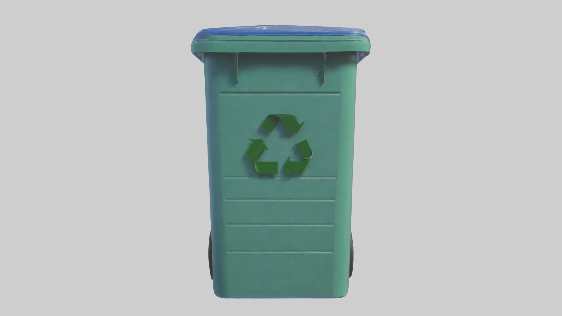 Recycling bin model Low-poly 3D model_9