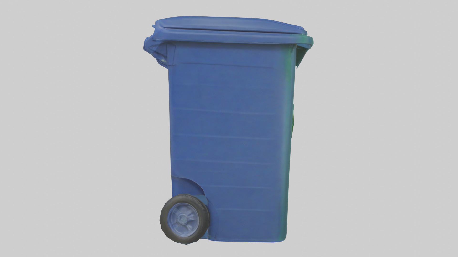 Recycling bin model Low-poly 3D model_13