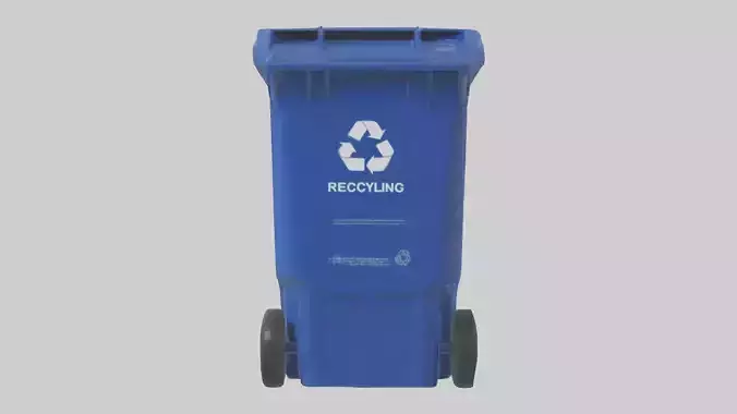 Recycling bin model Low-poly 3D model