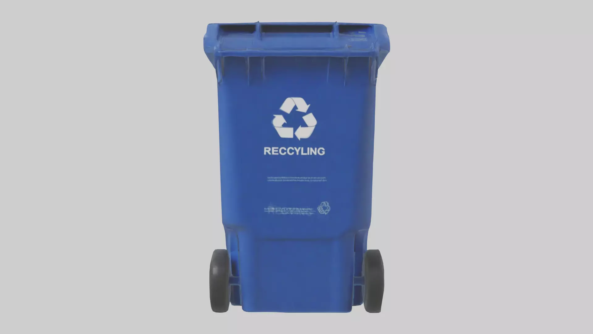 Recycling bin model Low-poly 3D model_0
