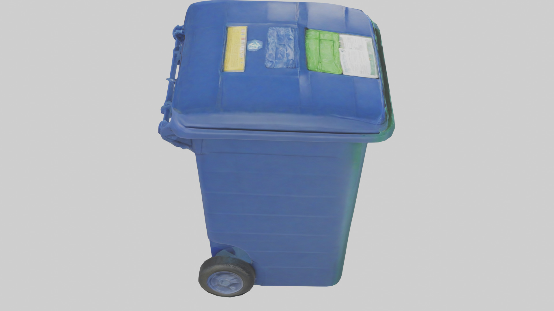 Recycling bin model Low-poly 3D model_18