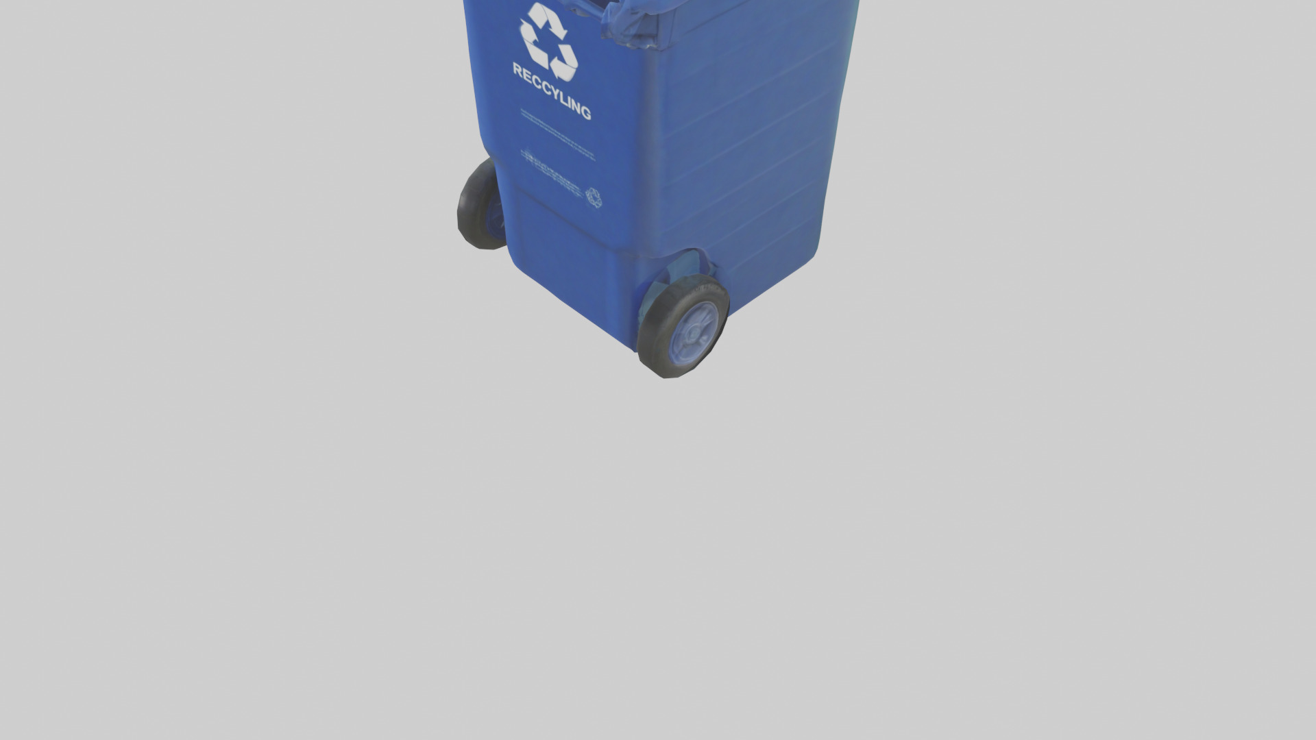 Recycling bin model Low-poly 3D model_4