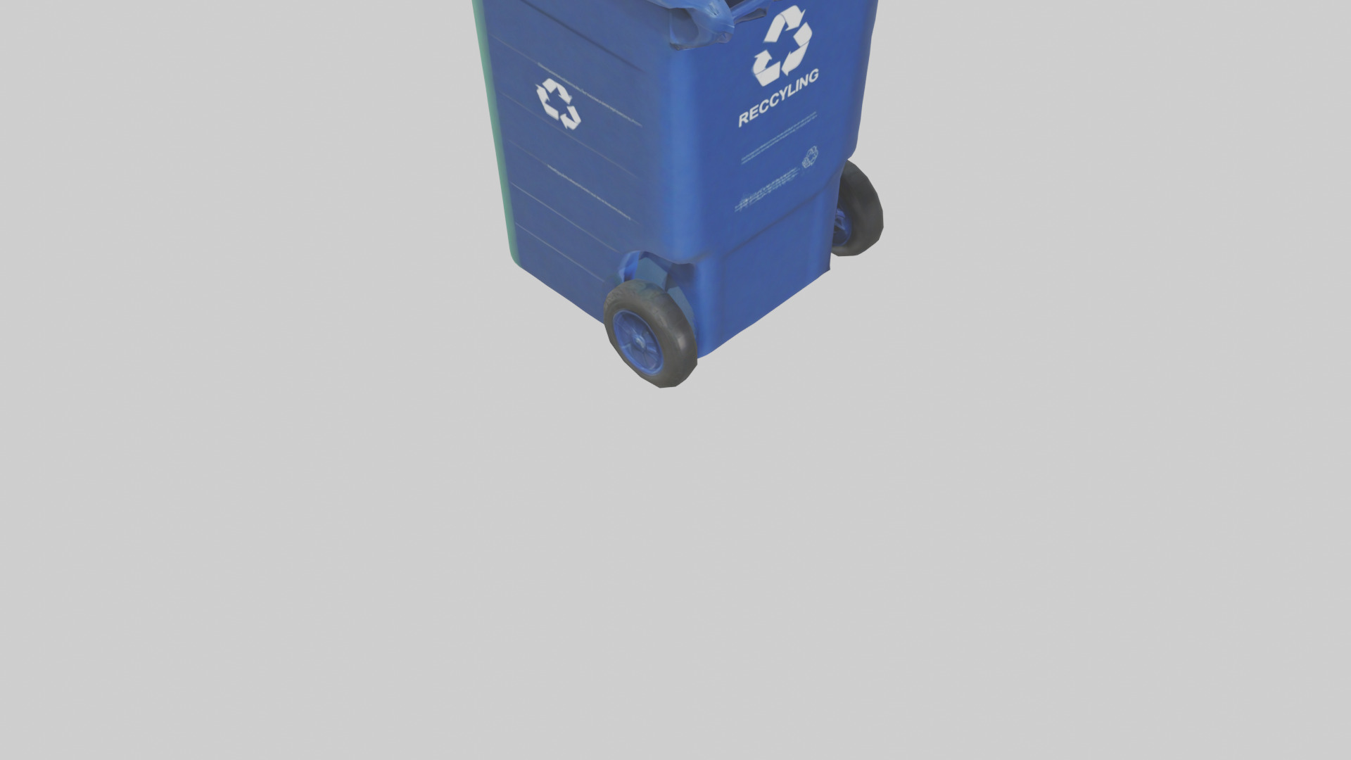 Recycling bin model Low-poly 3D model_3