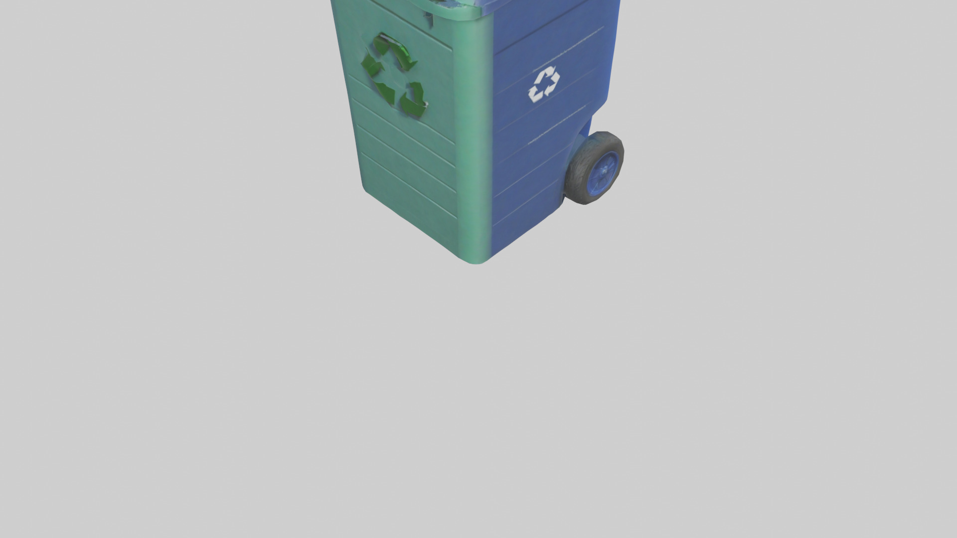 Recycling bin model Low-poly 3D model_5