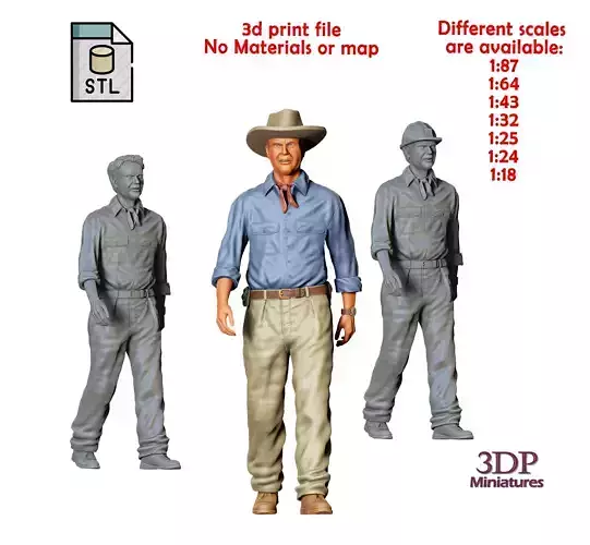 N3 Jurassic Park Alan Grant Sam Neill 30 percent Discount 3D print model
