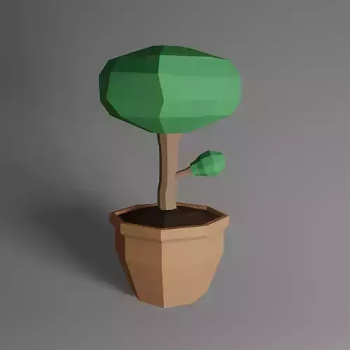 Low Poly Potted Tree