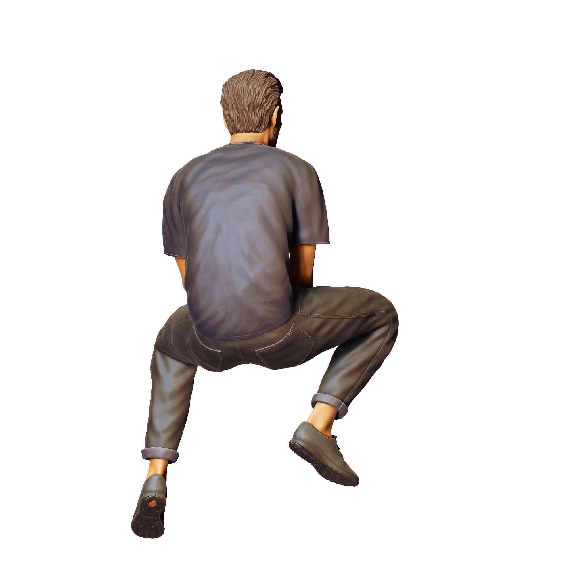 N1 a man sitting on a car 3D print model_14