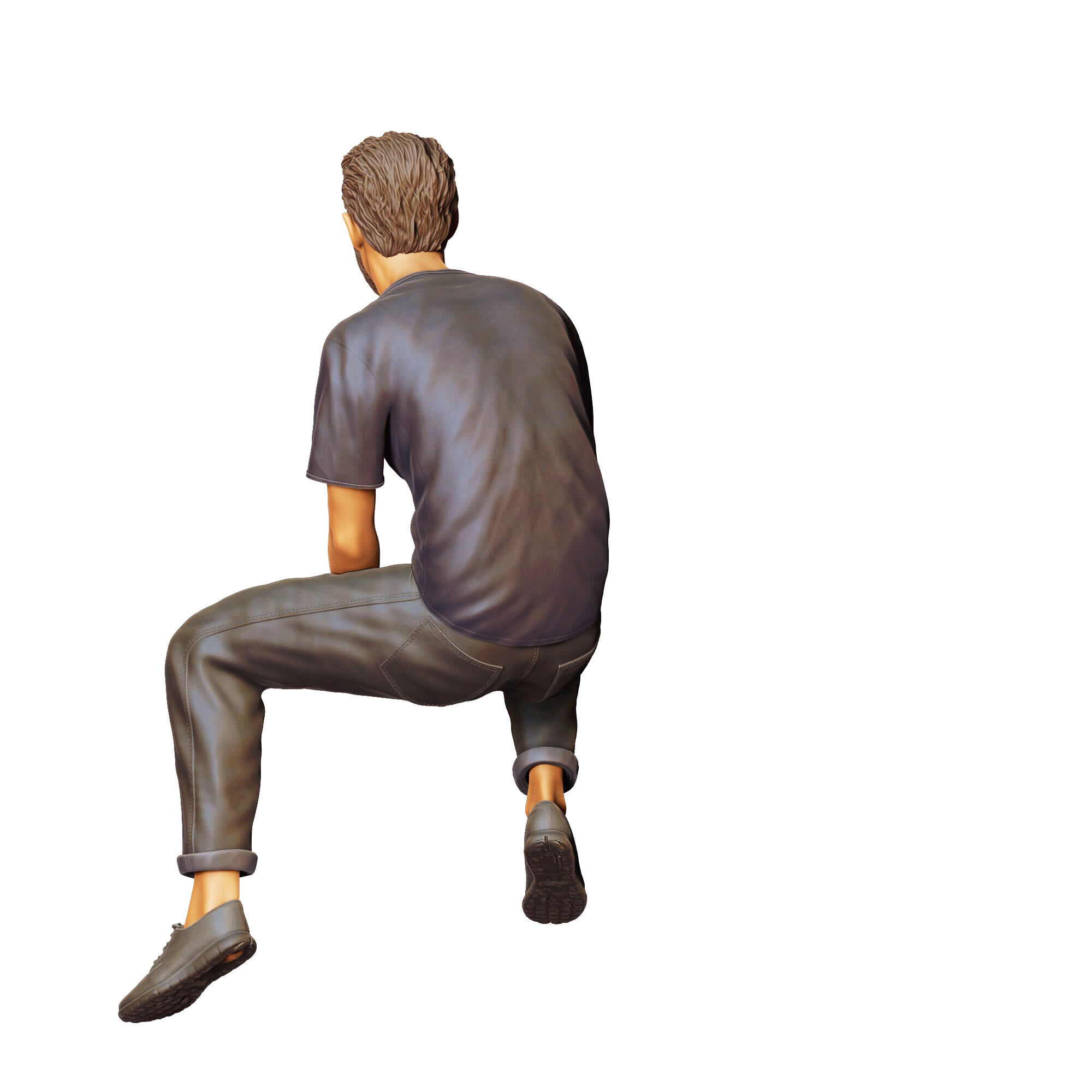 N1 a man sitting on a car 3D print model_18