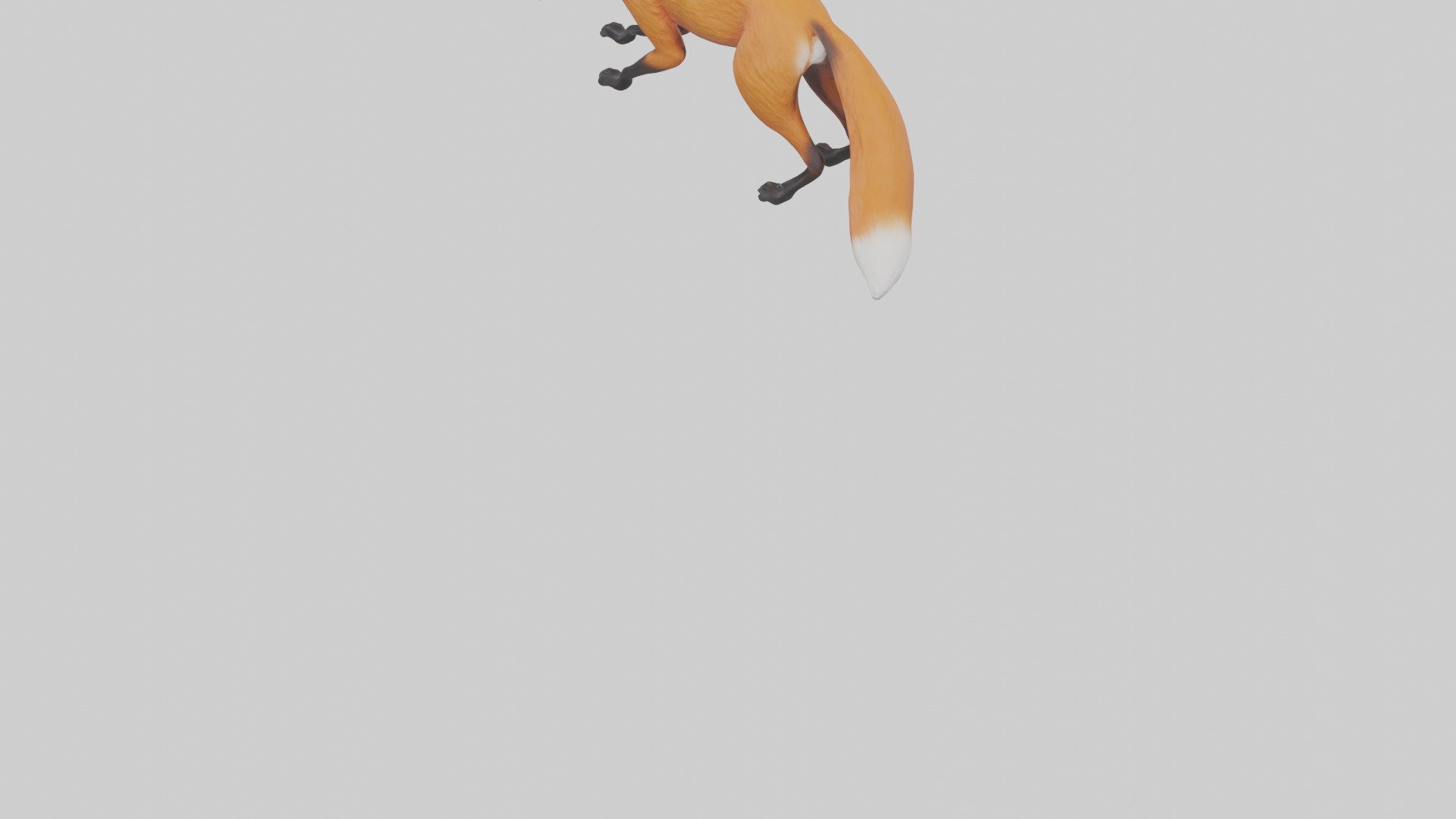 Red Fox stalking model Low-poly 3D model_5