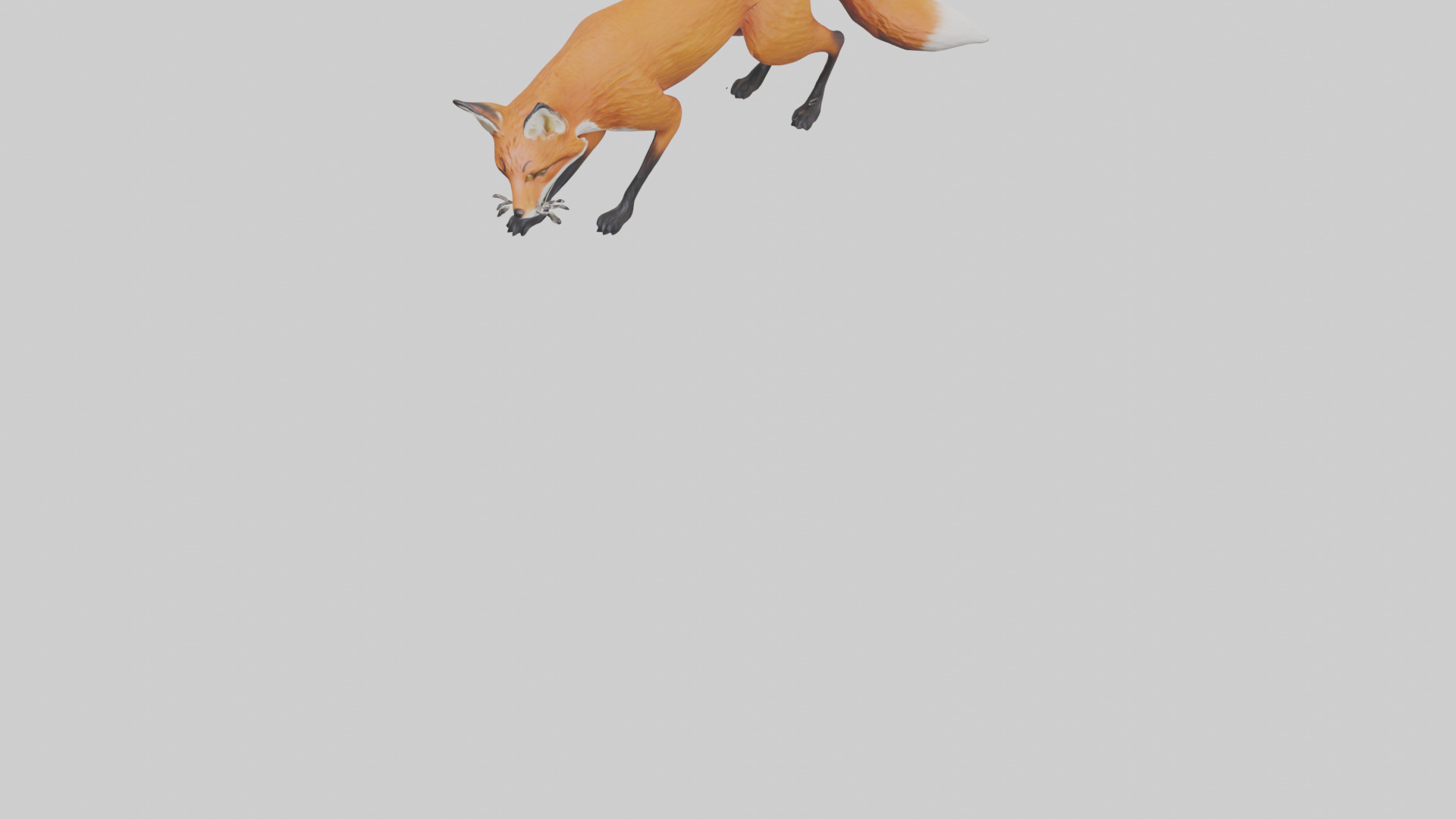 Red Fox stalking model Low-poly 3D model_7