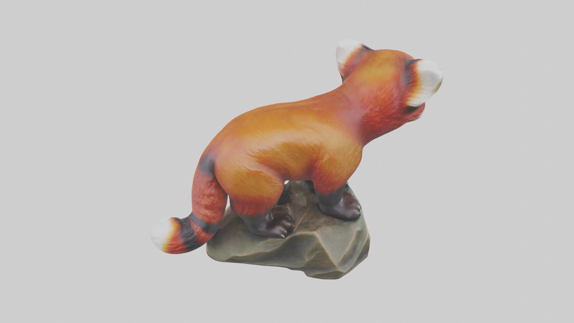 Red Panda statue model Low-poly 3D model_15