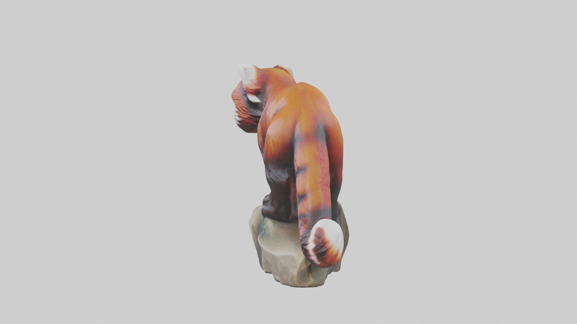 Red Panda statue model Low-poly 3D model_12