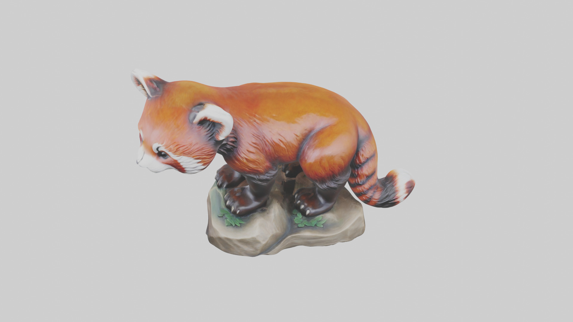 Red Panda statue model Low-poly 3D model_16