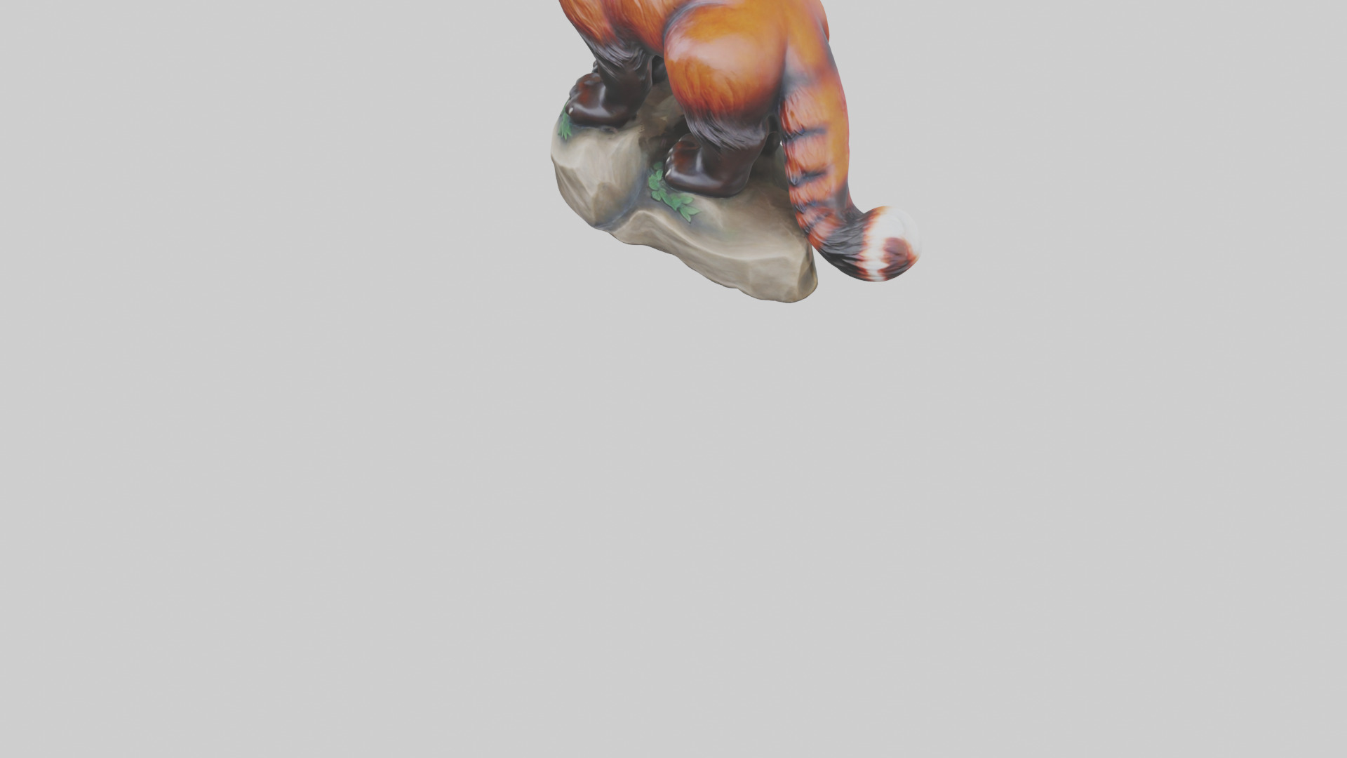 Red Panda statue model Low-poly 3D model_5
