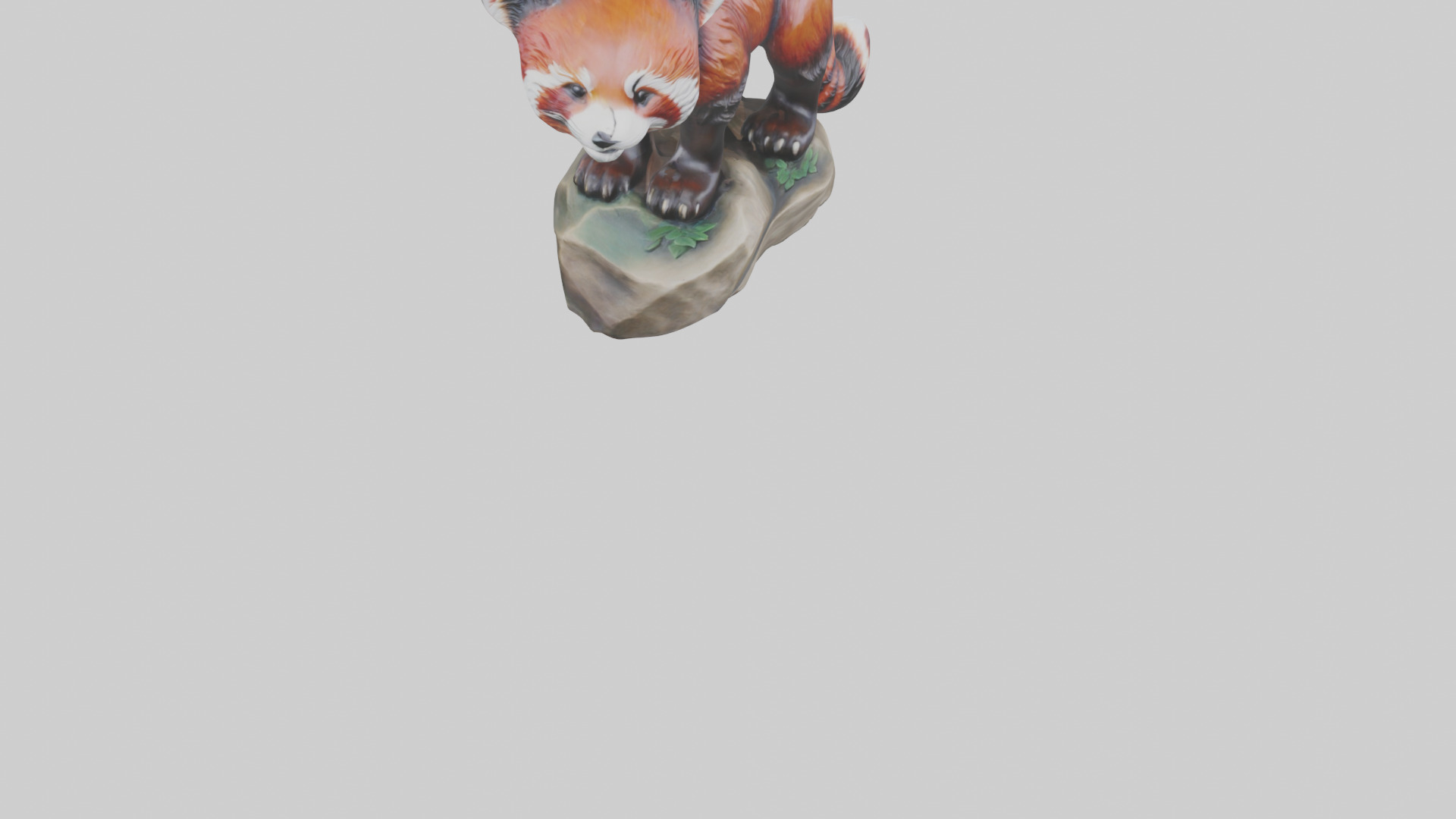 Red Panda statue model Low-poly 3D model_6
