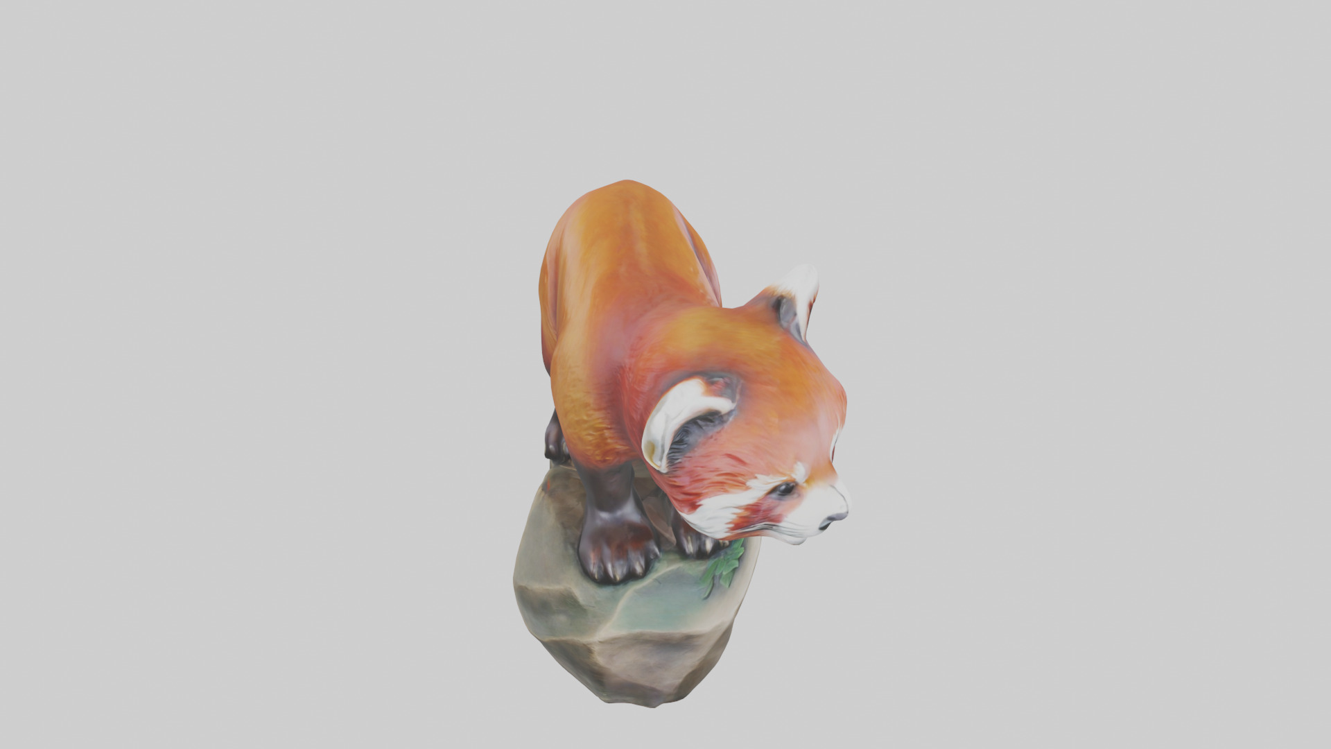 Red Panda statue model Low-poly 3D model_18