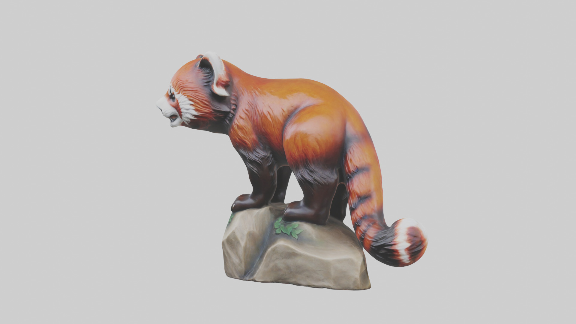 Red Panda statue model Low-poly 3D model_10