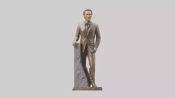 Matthew McConaughey statue model Low-poly 3D model