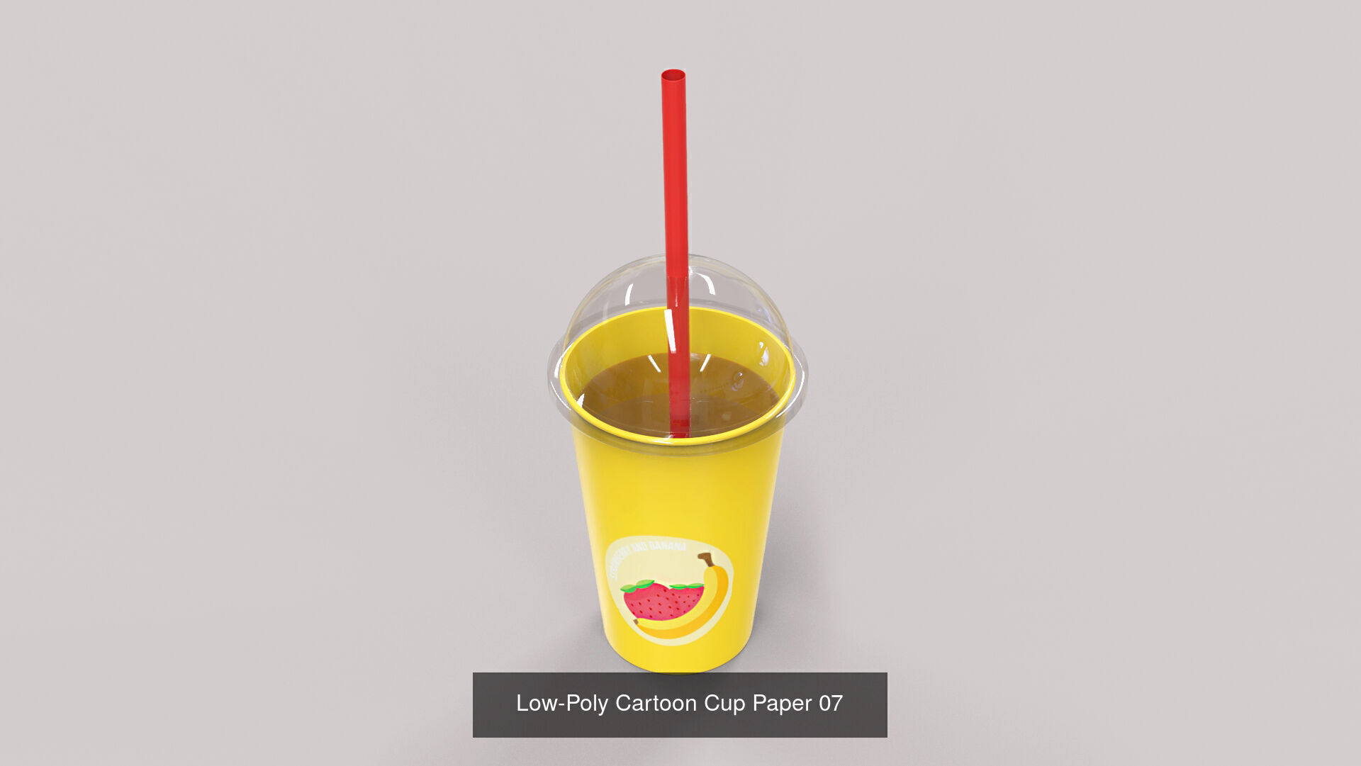Low-Poly Cartoon Cup Pack 01 3D Model Collection_7