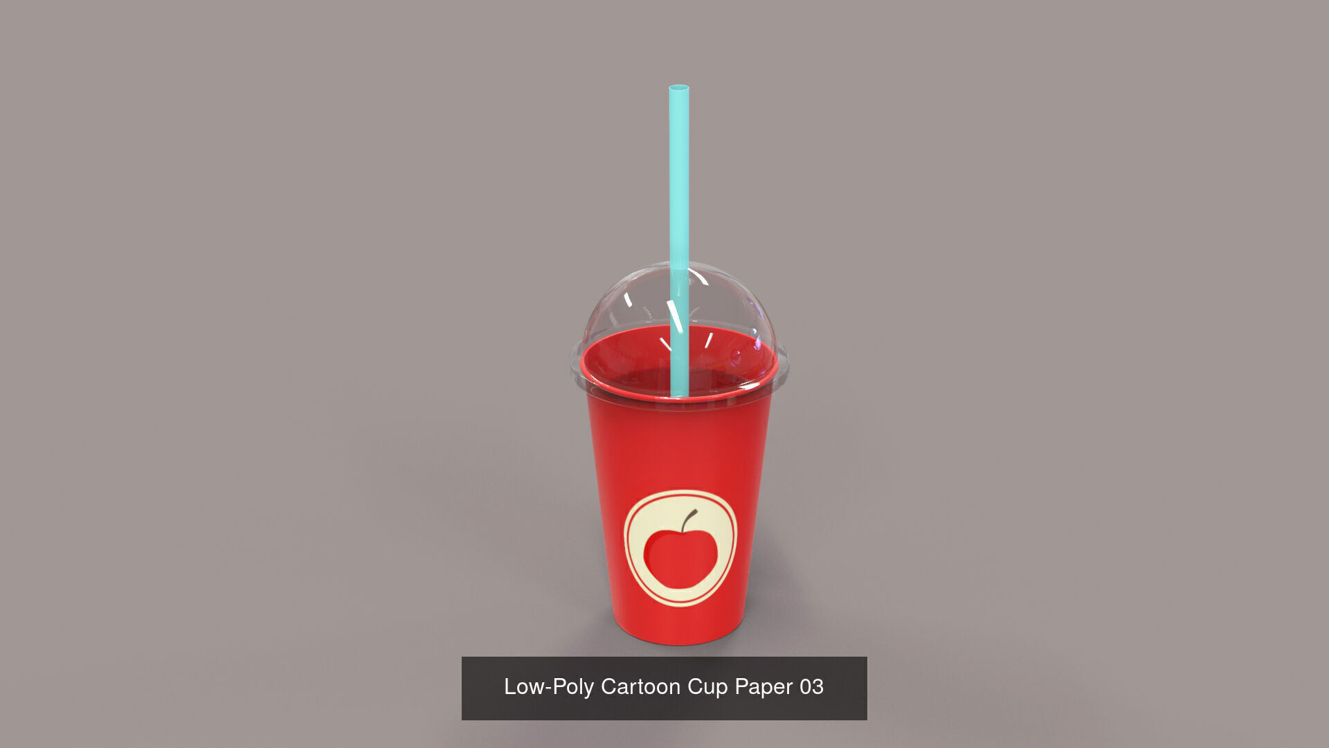Low-Poly Cartoon Cup Pack 01 3D Model Collection_3